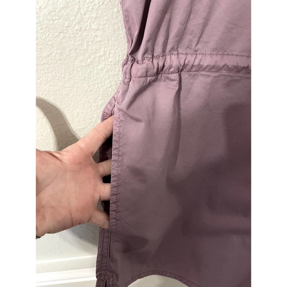 Pistola Meg Lilac Dust Zip Front Short Sleeve Drawstring Waist Romper Medium - Picture 8 of 8